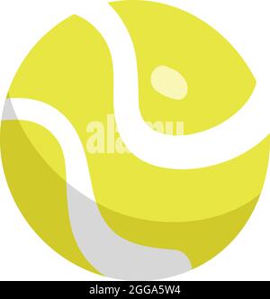 Vettore di cricket o palla da tennis isolato su sfondo bianco. Grafica dell'illustrazione del libro per bambini. Grafica vettoriale sportiva. Illustrazione Vettoriale