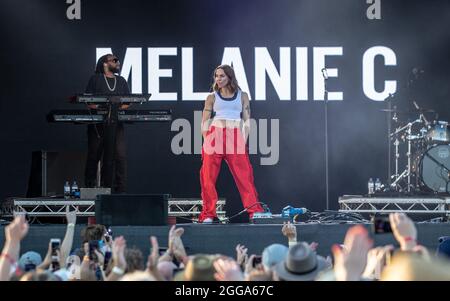 Mel C al Victorious Festival 2021, Portsmouth, Hampshire, Regno Unito. 29 ago 2021. Credit: Charlie Raven/Alamy Live News Foto Stock