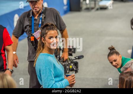 Melbourne, Australia. 15 dicembre 2014. Aly Raisman dagli Stati Uniti ha visto durante la Melbourne Artistic Gymnastics World Cup alla John Cain Arena. Credit: SOPA Images Limited/Alamy Live News Foto Stock