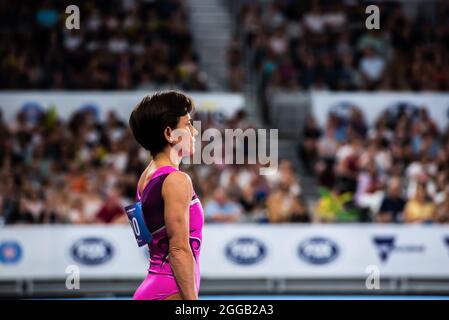 Melbourne, Australia. 15 dicembre 2014. Oksana Chusovitina dall'Uzbekistan vista durante la Melbourne Artistic Gymnastics World Cup alla John Cain Arena. Credit: SOPA Images Limited/Alamy Live News Foto Stock