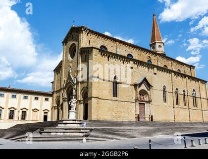 Duomo di Arezzo nel centro storico di Arezzo, Toscana, Italia, Europa Foto Stock