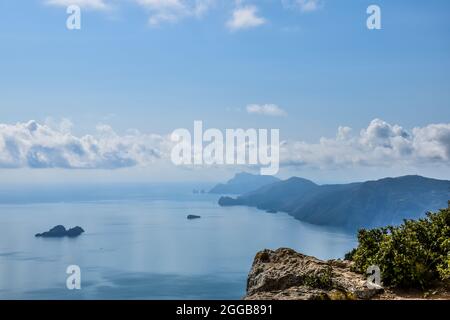 Escursioni il sentiero del Sentiero degli dei, Costiera Amalfitana Foto Stock
