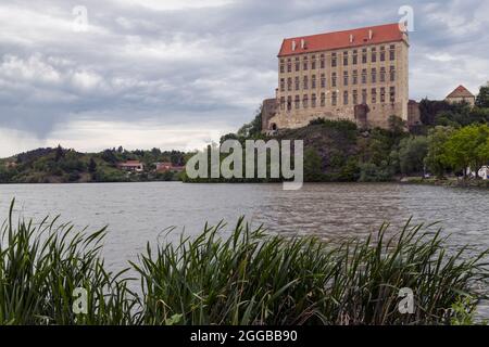 Castello di Plumlov a Hana, Moravia Centrale, Repubblica Ceca Foto Stock