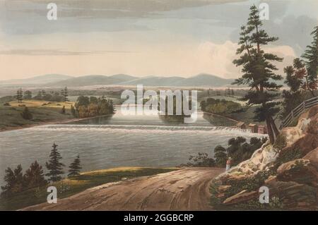 Vista vicino Sandy Hill (N. 7 del Hudson River Portfolio), 1822-23. Foto Stock