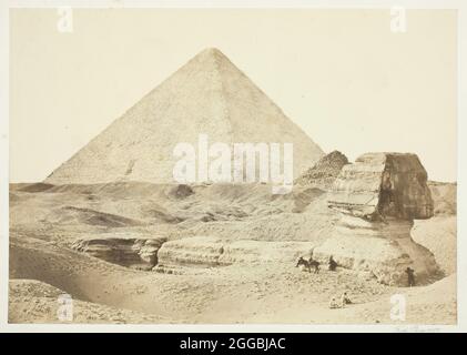 La Sfinge e la Grande Piramide, 1857, stampato 1862. Albumen print, dall'album "Egypt, Palestine and Nubia" (1862). Foto Stock