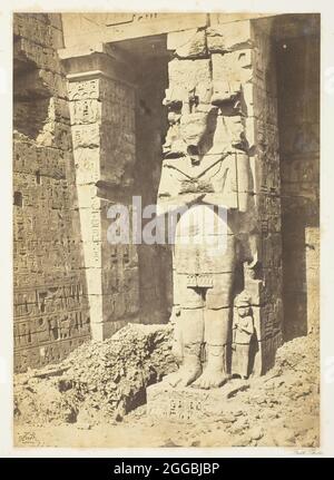 Pilastri di Osiride a Medinet-Haboo, c.. 1857. Stampa albume. Foto Stock