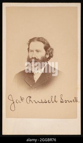 Ritratto di James Russell Lowell (1819-1891), circa 1870. Foto Stock