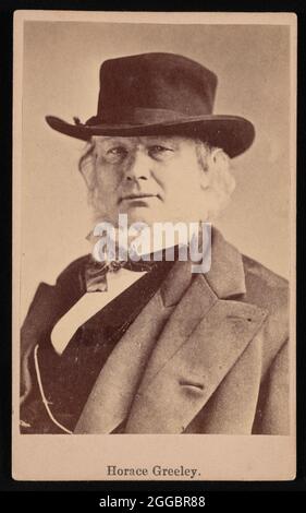 Ritratto di Horace Greeley (1811-1872), 1869. Foto Stock