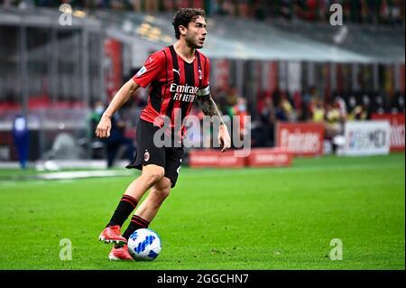 Milano, Italia. 29 agosto 2021. Durante la Serie UNA partita di calcio tra AC Milano e Cagliari Calcio. Credit: Nicolò campo/Alamy Live News Foto Stock