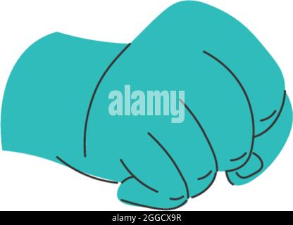 Prima aggrappato, con la mano, l'aggressione o la lotta Illustrazione Vettoriale