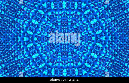 Blu Bianco poligonale Mosaico sfondo, carta da parati caleidoscopica. Modelli creativi di progettazione aziendale. Foto Stock