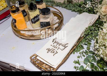 Decorazioni per matrimoni al Marietta Country Club, GA Foto Stock