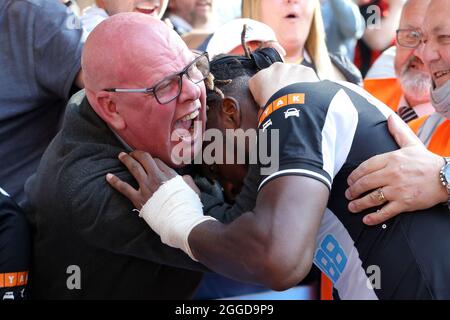 ALLAN SAINT-MAXIMIN, TIFOSI, NEWCASTLE UNITED FC V SOUTHAMPTON FC, 2021 Foto Stock