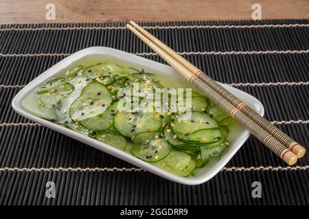 Giapponese dolce e cetriolo asino sunomomo. Foto Stock