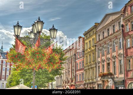 Swidnica, centro storico, immagine HDR Foto Stock