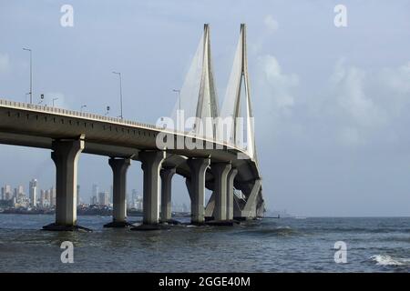 Bandra Worli Sealink Bridge view, Mumbai, Maharashtra, India Foto Stock