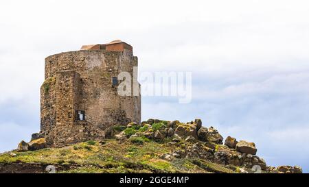 Torre di San Giovanni, di Sinis, San Giovanne di Sinis, Provincia di Oristano, Sardegna, Italia Foto Stock