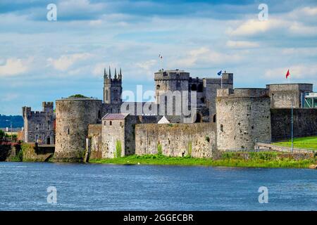 Il re Giovanni il Castello, Limerick, County Limerick, Irlanda Foto Stock