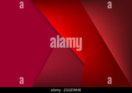 Shodowy Red background Vector overlap layer on dark space for background design Illustrazione Vettoriale