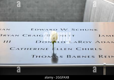 911 Memorial a New York City. Foto Stock