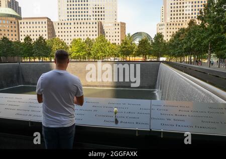 911 Memorial a New York City. Foto Stock