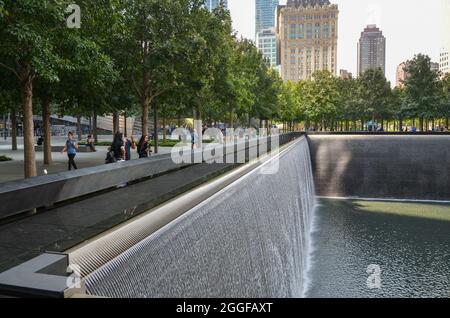 911 Memorial a New York City. Foto Stock