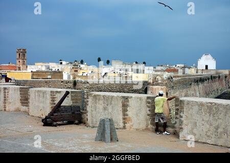 Antica architettura portoghese a El Jadida (Mazagan) in Marocco Foto Stock