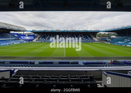 Una visione generale di Hillsborough, la casa di Sheffield Mercoledì a Sheffield, Regno Unito il 8/31/2021. (Foto di Simon Whitehead/News Images/Sipa USA) Foto Stock