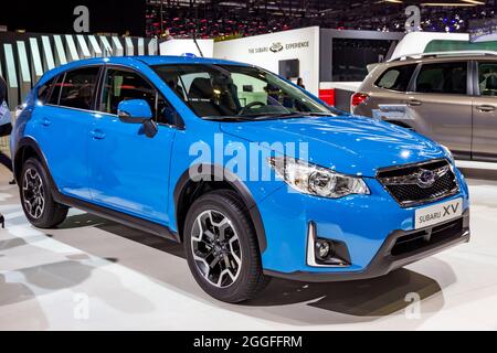 Subaru XV vettura presentata al Salone Internazionale dell'automobile di Ginevra. Svizzera - 1 marzo 2016. Foto Stock