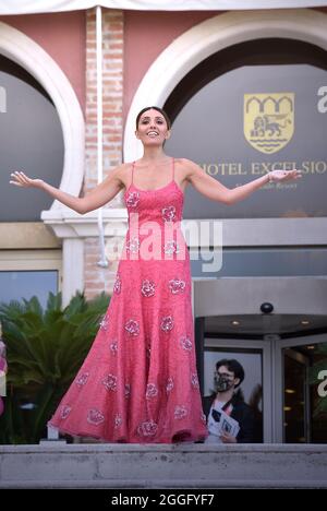 Venezia, Italia. 31 ago 2021. VENEZIA, ITALIA - AGOSTO 31: Serena Rossi partecipa alla Fotografia Patrona durante il 78° Festival Internazionale del Cinema di Venezia, il 31 Agosto 2021 a Venezia. Credit: dpa/Alamy Live News Foto Stock