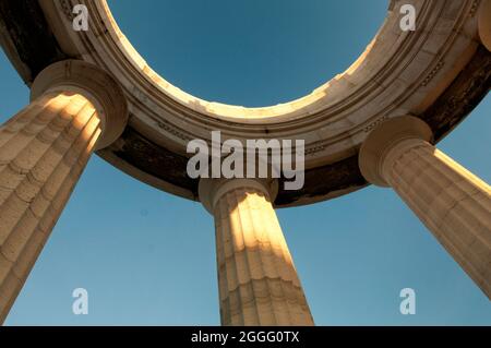 Particolare del memoriale dedicato ai soldati caduti durante la prima Guerra Mondiale ad Ancona (Italia) Foto Stock