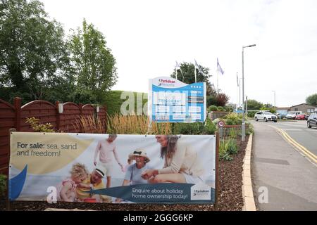 Image ©concesso in licenza a Parsons Media. 20/08/2021. Londra, Regno Unito. Trecco Bay Holiday Park. Vista generale del Trecco Bay Holiday Park nel Galles del Sud. Foto di Andrew Parsons / Parsons Media Foto Stock