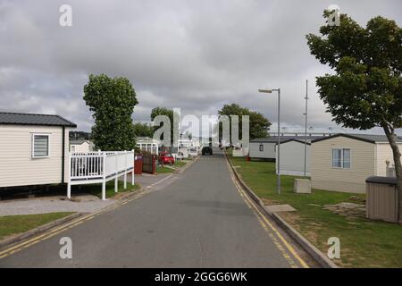 Image ©concesso in licenza a Parsons Media. 20/08/2021. Londra, Regno Unito. Trecco Bay Holiday Park. Vista generale del Trecco Bay Holiday Park nel Galles del Sud. Foto di Andrew Parsons / Parsons Media Foto Stock