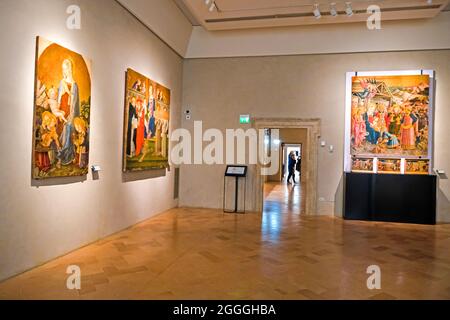Dipinti nella Galleria Nazionale dell'Umbria a Perugia Foto Stock