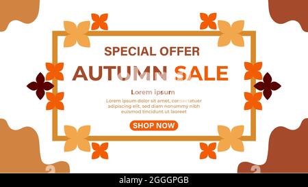 offerta speciale banner vendita autunno. modello baground Foto Stock