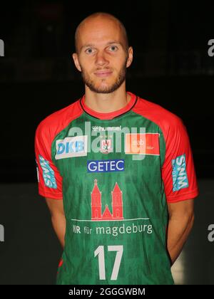 Tim Hornke SC Magdeburg HBL Liqui Moly Handball Bundesliga Season 2021-22 Foto Stock