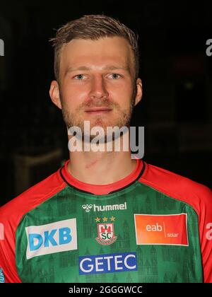 Giocatore di Pallamano tedesco Philipp Weber SC Magdeburg HBL Liqui Moly Pallamano Bundesliga Stagione 2021-22 Foto Stock