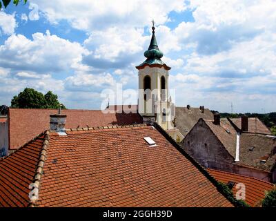 Tetti di Szentendre in Ungheria paese Foto Stock