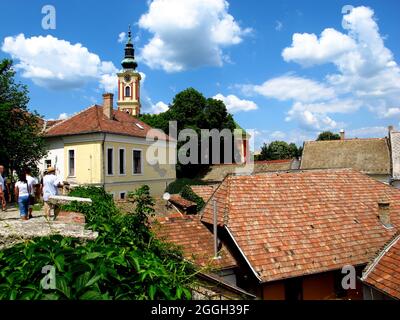 Tetti della città di Szentendre in Ungheria paese Foto Stock