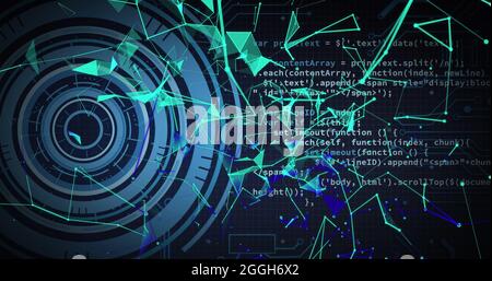 Immagine della scansione degli ambiti e della rete di connessioni sugli elementi del processore Foto Stock