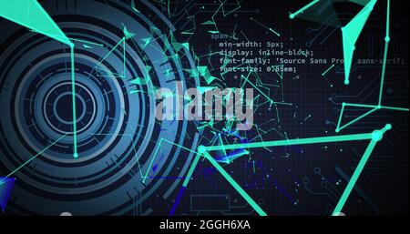 Immagine della scansione degli ambiti e della rete di connessioni sugli elementi del processore Foto Stock