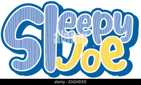 Illustrazione del design del logo Sleepy Joe Illustrazione Vettoriale