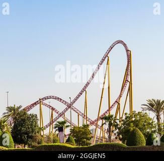 Colpo di una ruota a rotelle da distanza Foto Stock