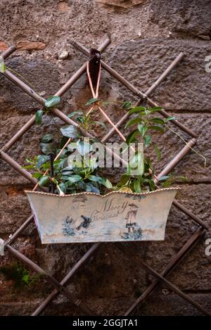 Nel rione Rocca, il centro storico di Soriano nel Cimino Foto Stock