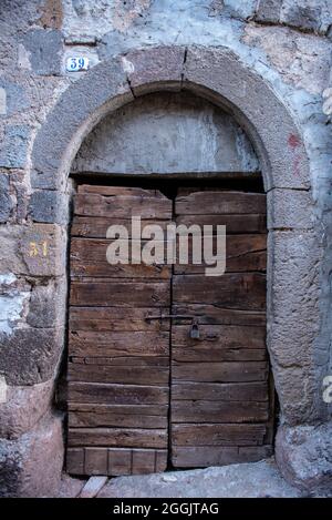 Nel rione Rocca, il centro storico di Soriano nel Cimino Foto Stock