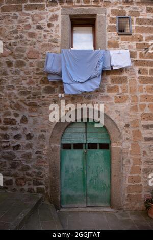 Nel rione Rocca, il centro storico di Soriano nel Cimino Foto Stock