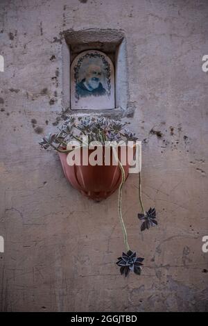 Nel rione Rocca, il centro storico di Soriano nel Cimino Foto Stock