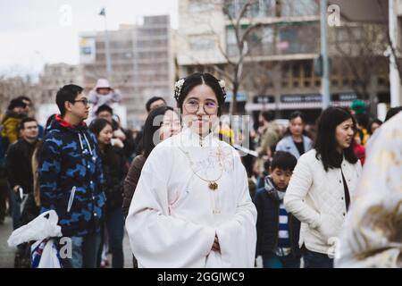 Año nuevo chino de Barcelona Foto Stock