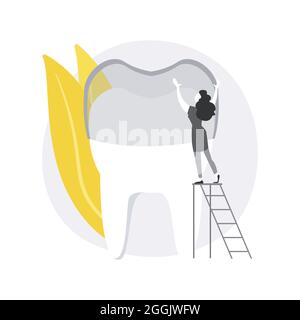 I denti indossano il silicone trainer concetto astratto illustrazione vettoriale. Illustrazione Vettoriale