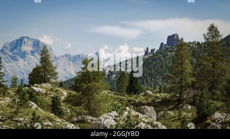 Le Cinque Torri Foto Stock